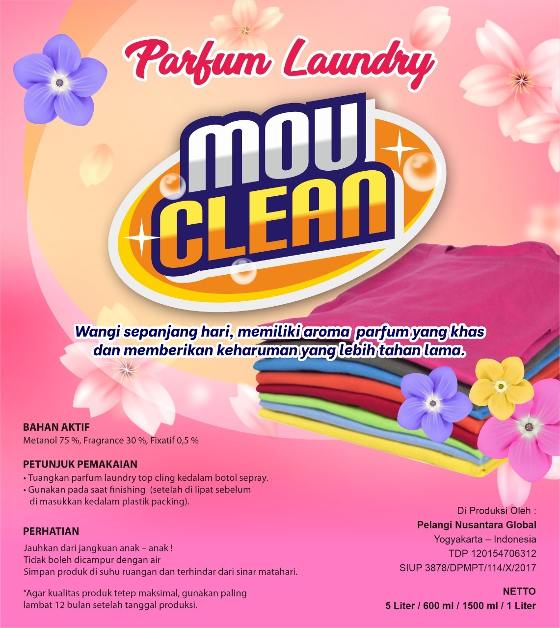 Penyedia Pewangi Pakaian Laundry Mou Clean  Di Depok